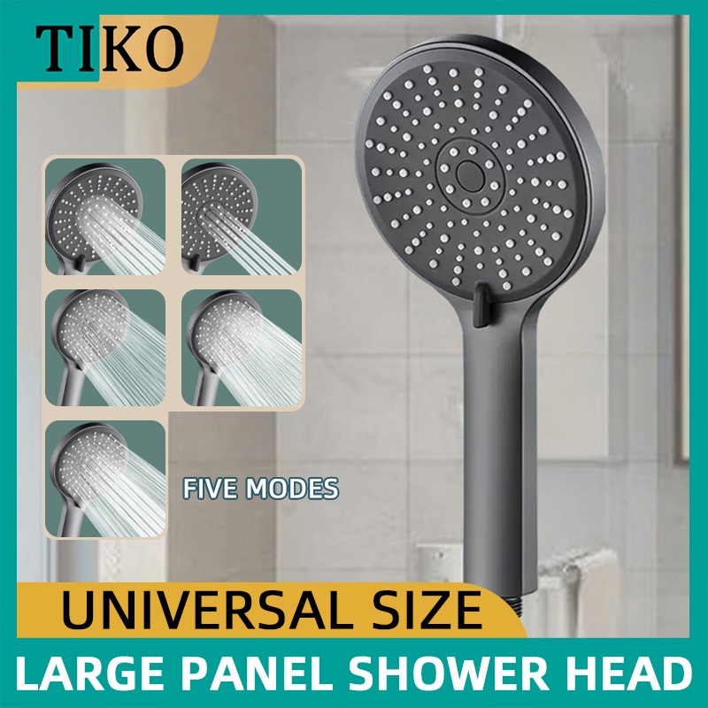 Large Size High Pressure Shower Head 5 Mode Water Saving Handheld ...