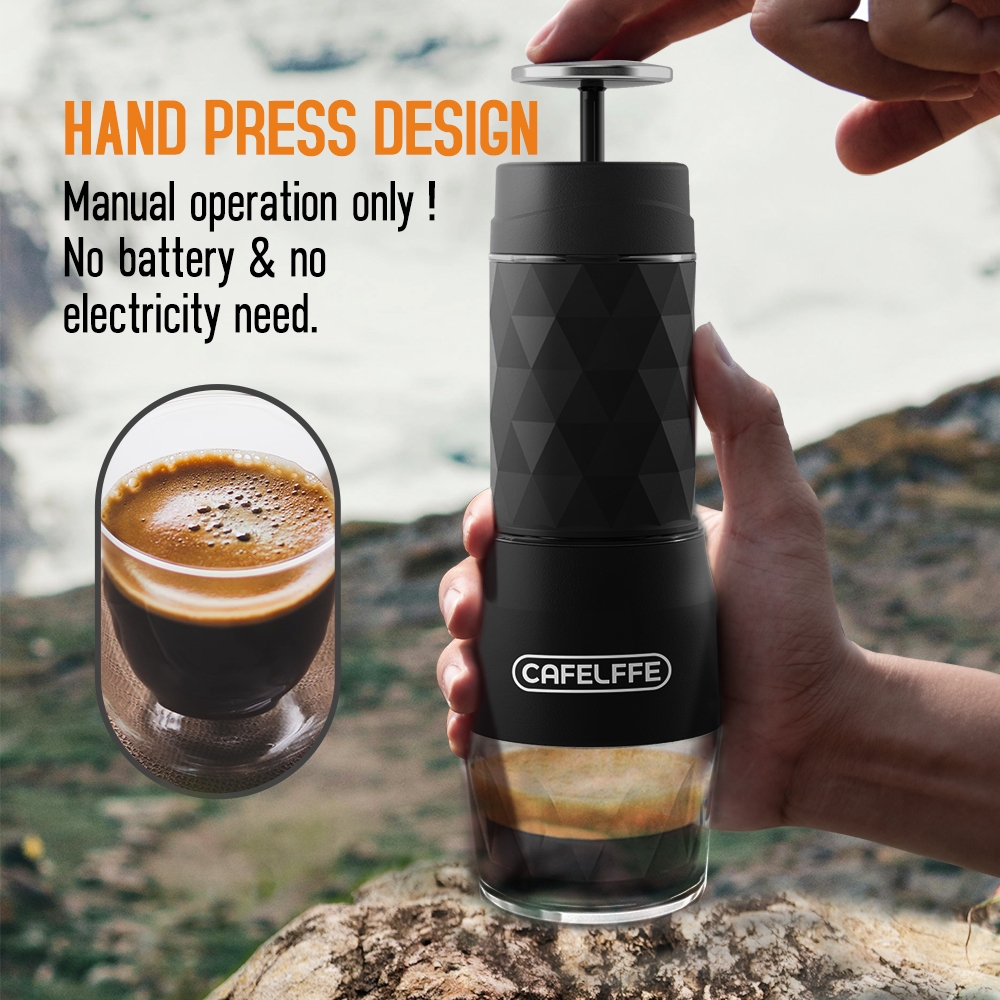 Cafelffe Portable Coffee Maker Espresso Machine Hand Press Capsule Ground For Travel and Offical Shopee Malaysia