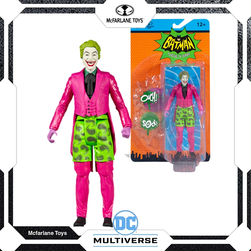 McFarlane Toys DC Retro Joker Action Figure 15 Cm – Ispirata A Batman 66', Con Chiave Gigante, Collezionismo