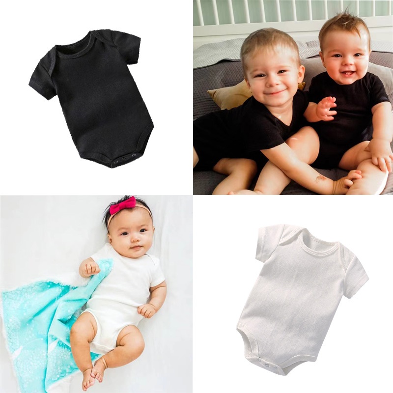 100% Cotton Basic Baby Rompers Short Sleeve Onesie for Babies Premium ...