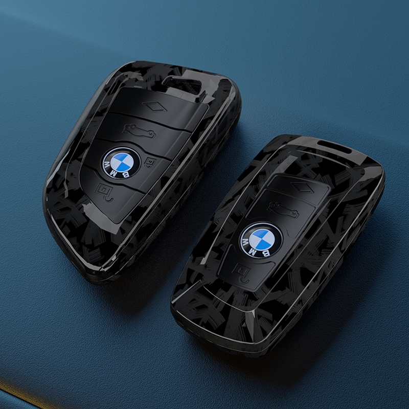 ABS Carbon Fiber Car Key Case Cover Shell Fob For BMW F10 F20 F30 G20 ...