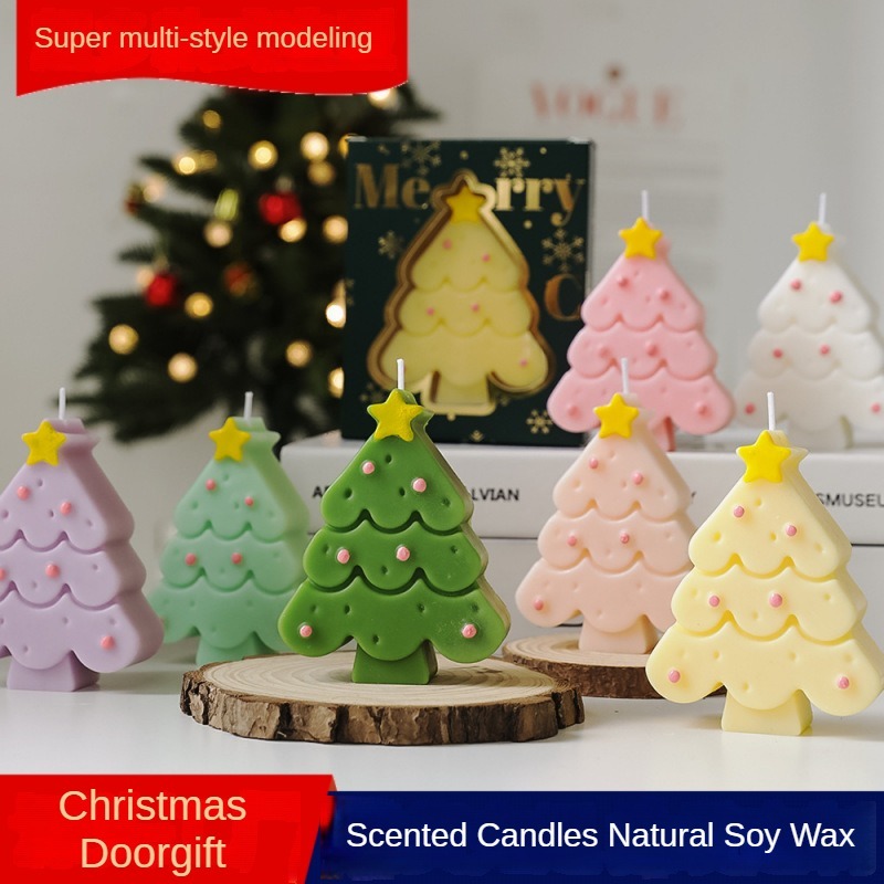 Christmas Candle Door Gift Scented Candles Natural Fragrance Soy Wax ...