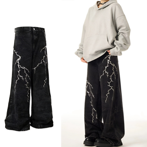 Baggy jeans men American loose jeans men Wide leg jeans baggy jeans