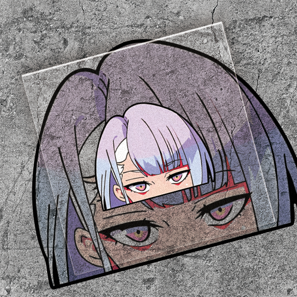 Cyber Lucy JDM Anime Reflective Car Sticker Car Rear Glass Window ...