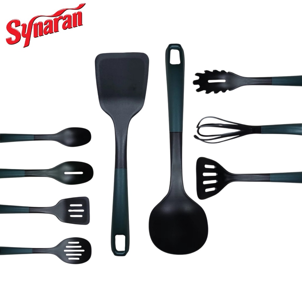 Silicone Utensil Slotted Turner Spoon Spaghetti Server Ladle Spatula ...