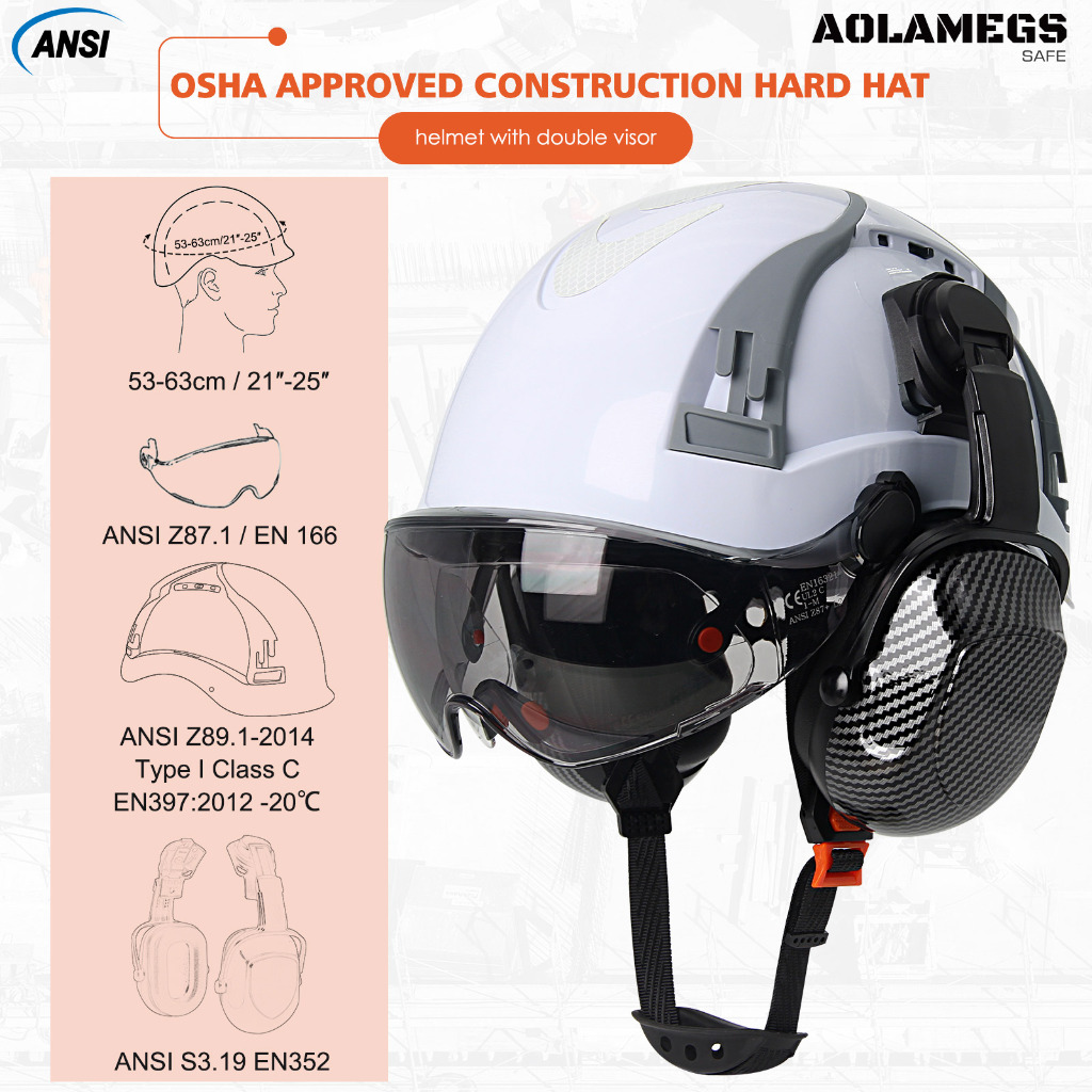 AOLAMEGS New Dual Goggles Safety Helmet with Streamlined Design ...