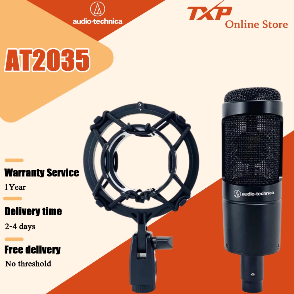 Audio-Technica AT2035 Cardioid Condenser Microphone for Studio ...