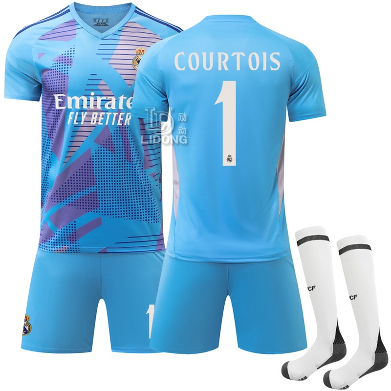 2024 25 Season Real Madrid Goalkeeper Football Adult Kids Jersey Thibaut Courtois Kit Sports Sets Shopee Malaysia