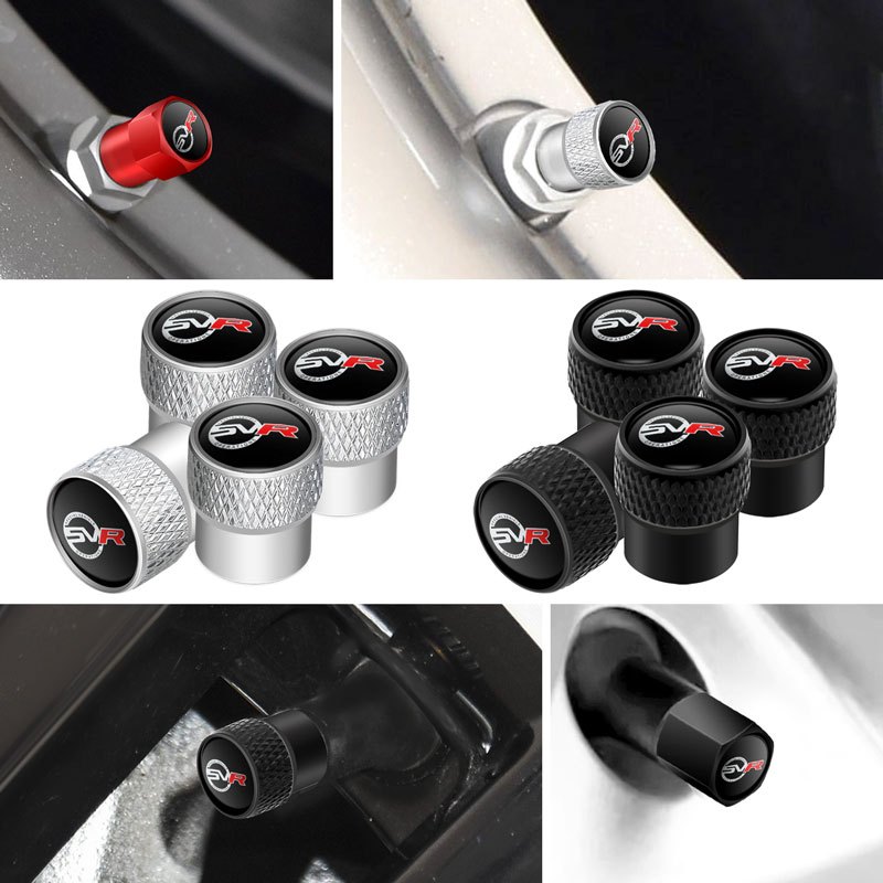 Car Styling 4Pcs/Set SVR Logo Metal Wheel Tire Stem Air Valve Caps Dust ...