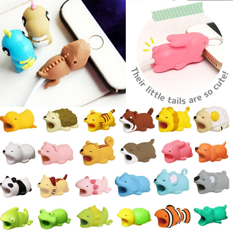 COCOJEWELRY Cartoon Animal Cable Bite USB Charger Protection Cover ...