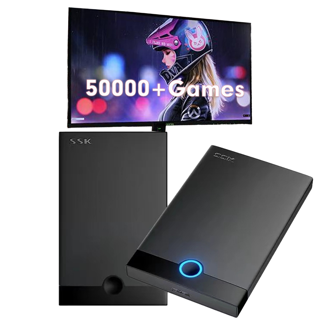 RetroBat 500GB Hard Drive 50,000+ Classic Games, PS2/PS1/PSP/Wii/DC