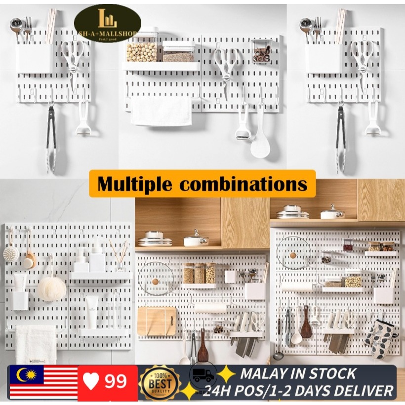Ikea Wall Mounted Kitchen Organizer Ready Stock Pegboard Organizer