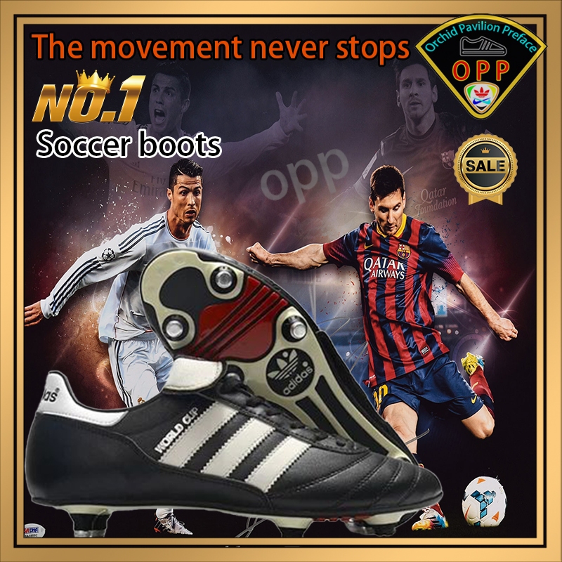 OPP Stock available Adidas football shoes Copa World Cup SG cheap outdoor football shoes men s boots unisex soccer cleats Black And White