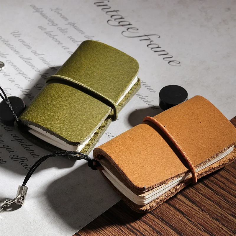 Vintage Handmade Leather Notebook Mini Pocket Notepad To Do List ...