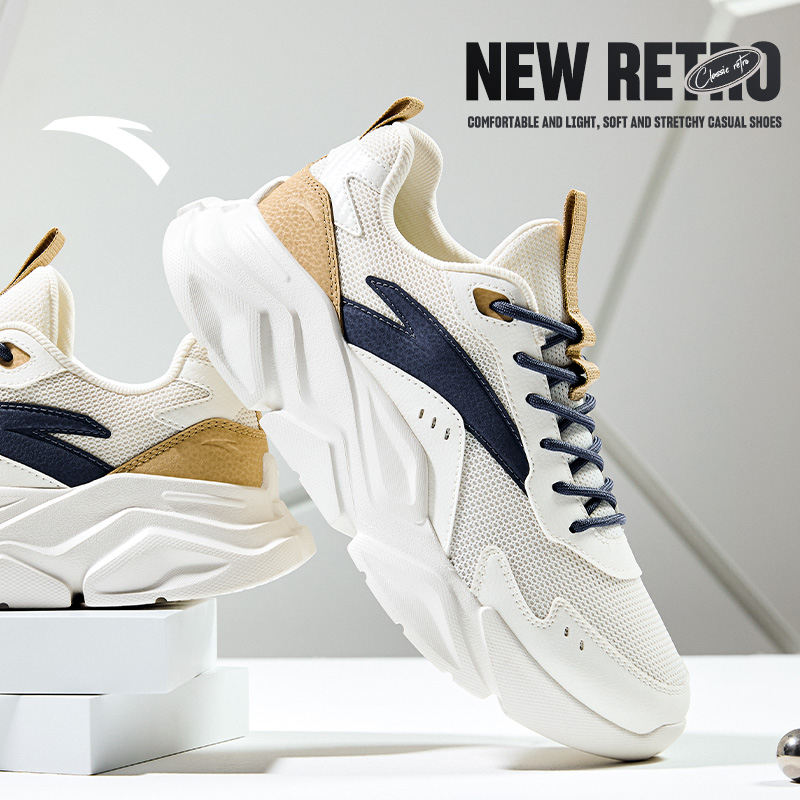 ANTA Men Sneakers Sports Lightweight Breathable Walking Shoes