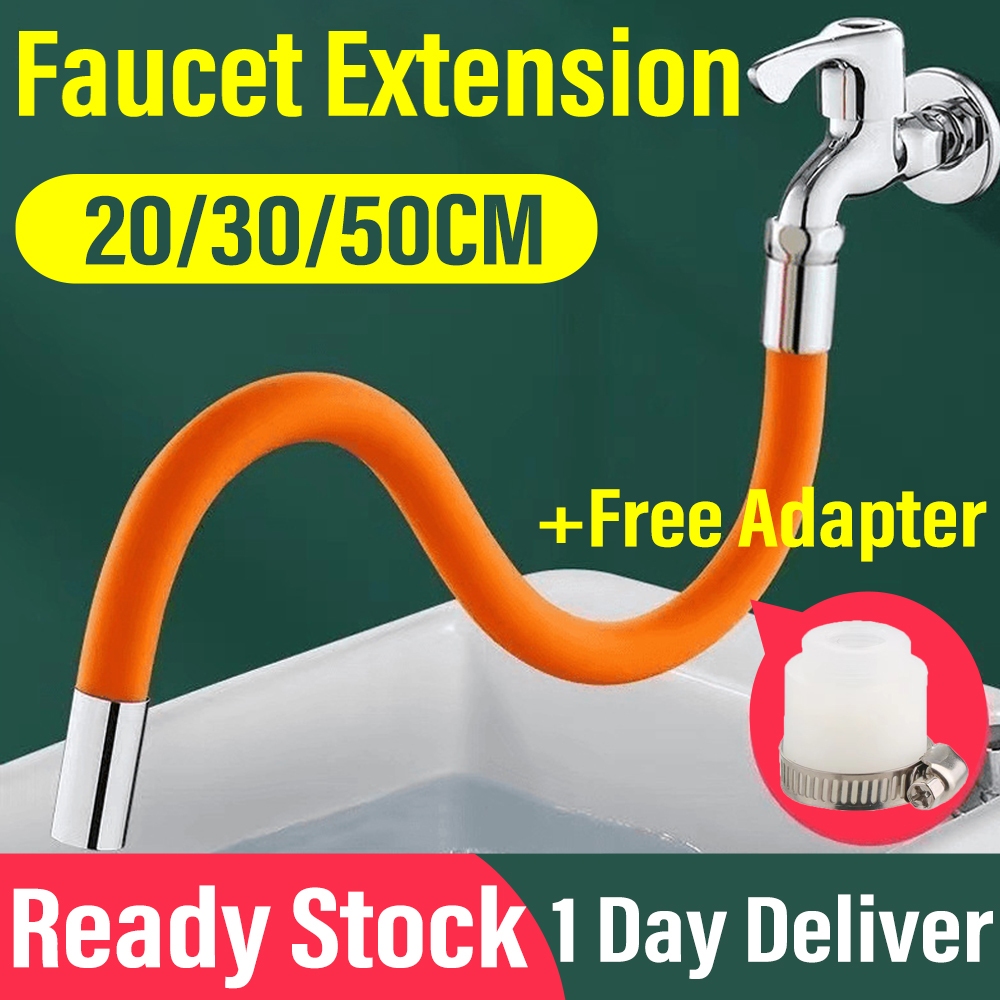 Faucet Extension Hose Extender Pipe Flexible Tube Water tap Universal ...