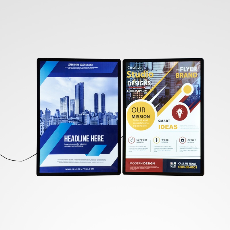 led magnetic light box metal display frame box light poster frame ...