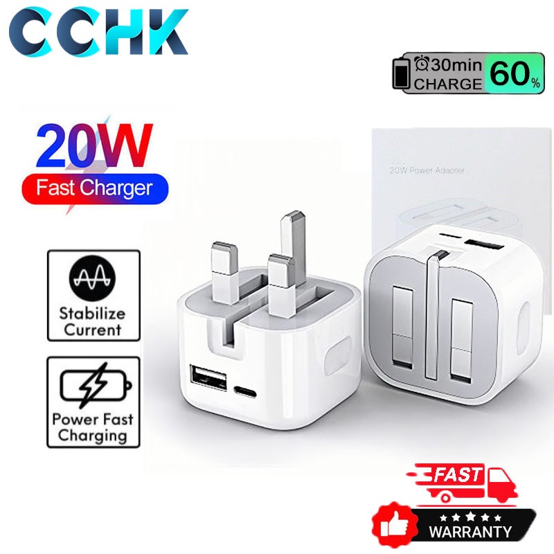 20W PD Power Adapter USB Type C Fast Charger QC 3.0 Quick Charging Type ...