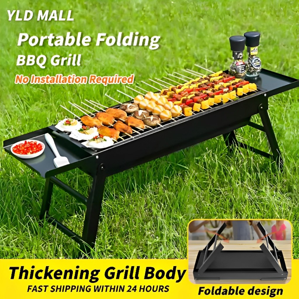 【Ready Stock】YLD Outdoor grill folding 60 pull-out simple stove Camping ...