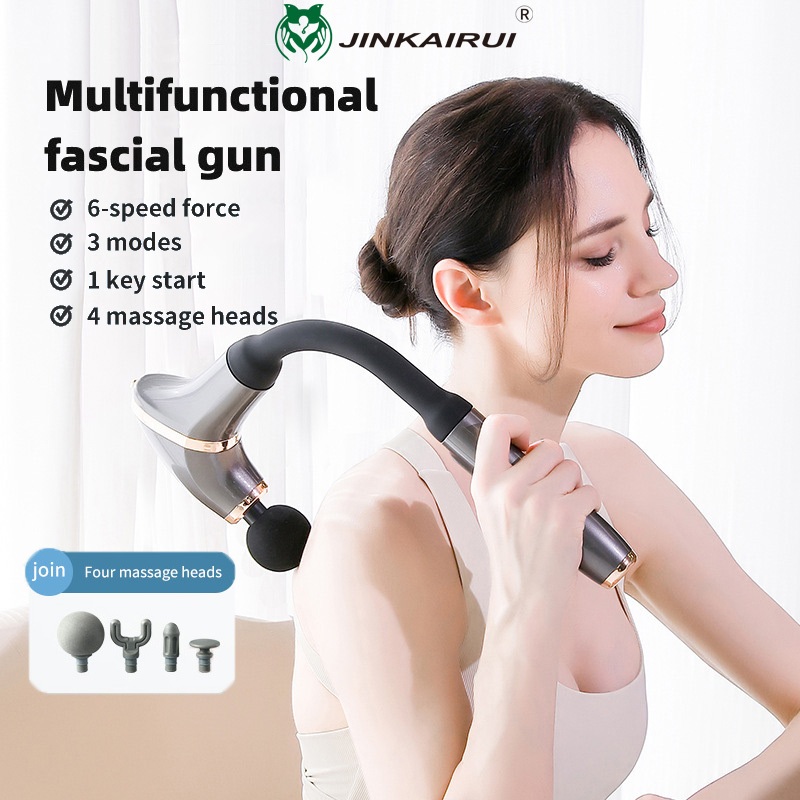 Hook Shaped Massage Gun Bend Fascia Gun Handheld Massager Vibrator Curved Massager  Gun Muscle Relax Wireless use Pain Relief Deep Tissue Portable massage gun  | Shopee Malaysia