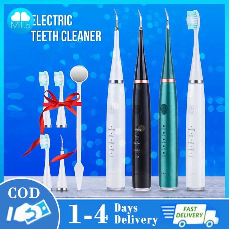 Electric Oral Irrigator Dental Scaler Tooth Cle aning Kit Calculus ...