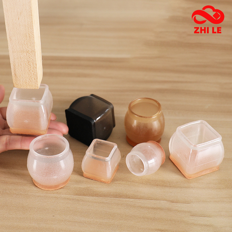 1PCS Transparent Round square Furniture foot rack leg cover silicone