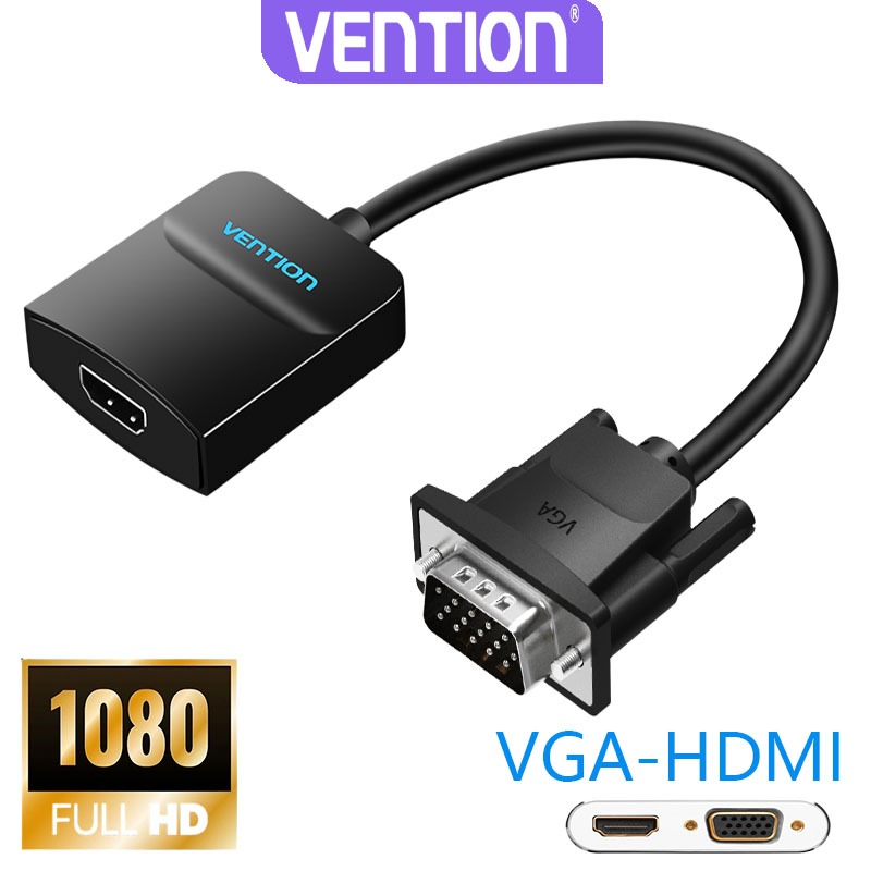 Vention VGA to HDMI Converter 1080P HD Audio Video Adapter Male to ...