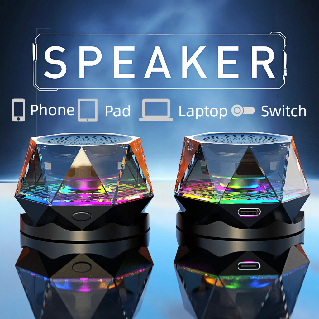 RGB LED Light High Fidelity Sound Subwoofer Desktop Audio Office Home ...