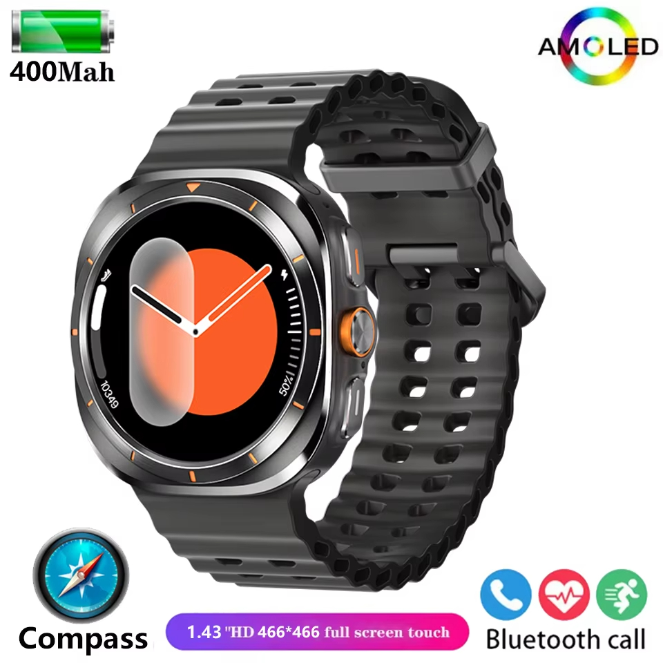 2024 Original AMOLED Samsung Galaxy W7 Classic Smart Watch Top configuration Men women Custom Dial HD Voice Call GPS NFC Sport Watches for Android IOS Shopee Malaysia