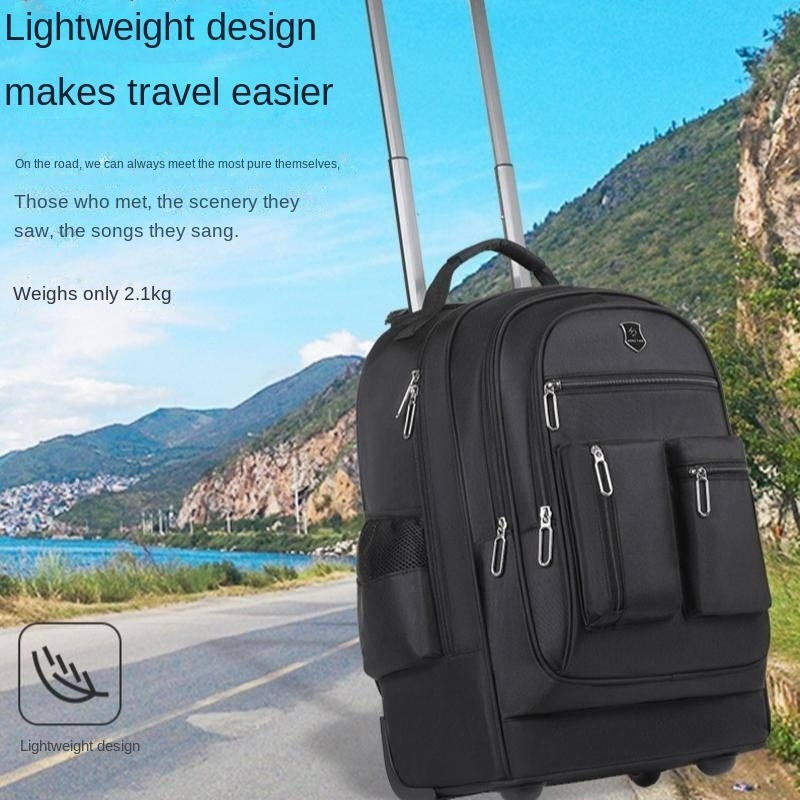 Trolley Double Backpack Multifunctional Travel Waterproof Backpack ...
