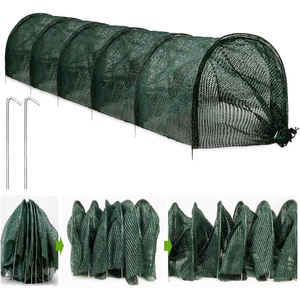 2 in 1 Portable Greenhouse Protection from Sun Heat,Garden Tunnel Shade ...