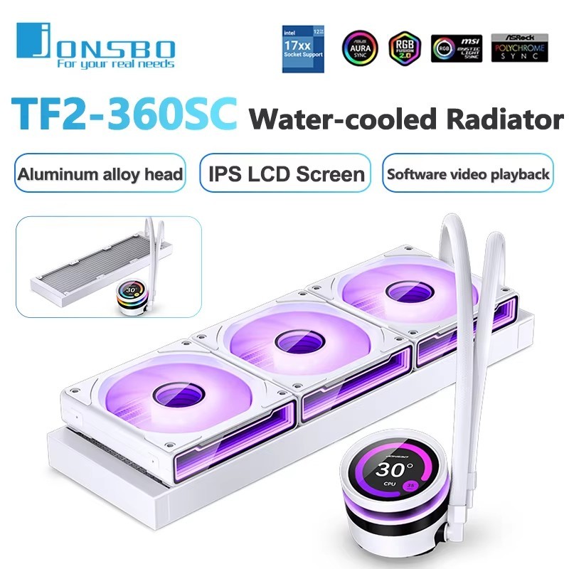 Jonsbo TF2-360SC Integrated Water-cooled Radiator ARGB IPS LCD Screen ...