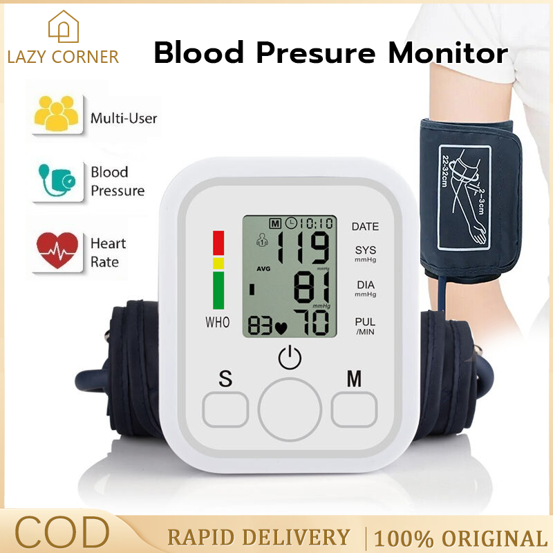 【READY STOCK 】Type Digital Blood Pressure Monitor Machine And Heart ...