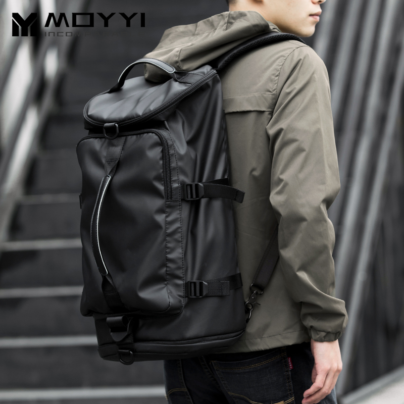 MOYYI Duffel Backpack Leather Travel Bag with 16inch Laptop Compartment ...