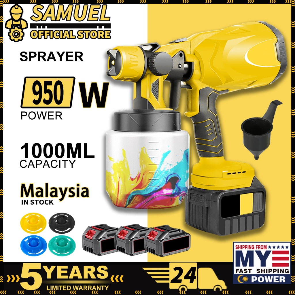 5 Year Warranty Paint Spray Gun Electric Cordless Sprayer Gun Lithium