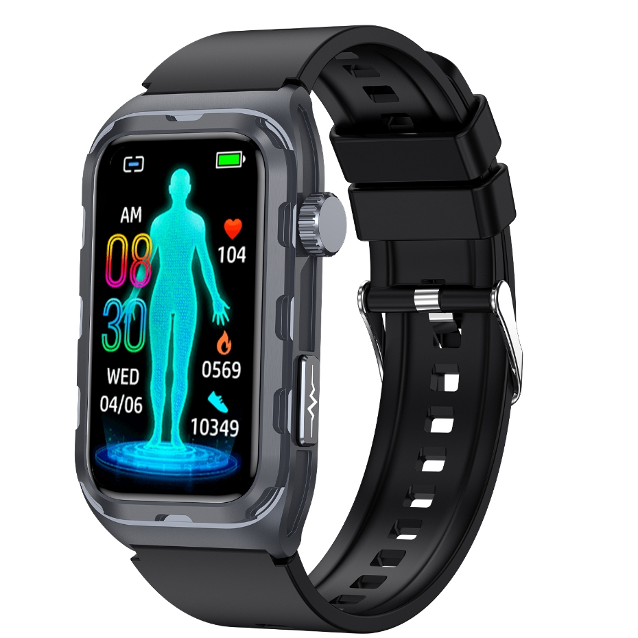 2025 New ECG Non Invasive Blood Glucose Smart Watch AMOLED Pulse ...