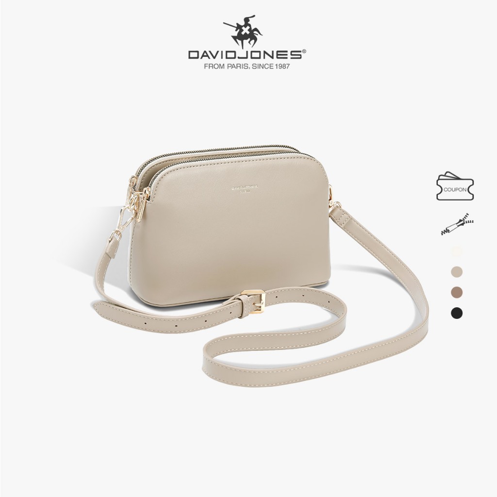 David Jones Paris 2025 Spring Summer New Collection Designer Women  Crossbody Bags pu leather female Soft and Supple bag
