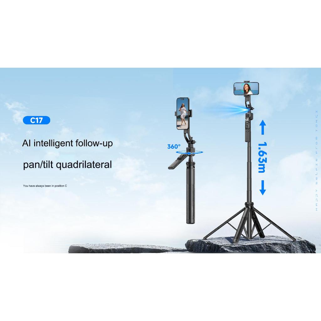 C17 Floor-standing Desktop Live Streaming Face Following Gimbal ...