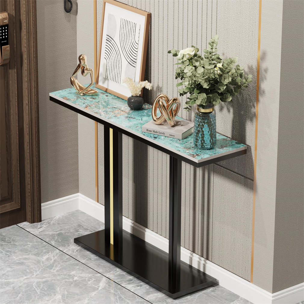 Real Marble Luxury Console Table Entryway Hallway Display Stand Lounge ...