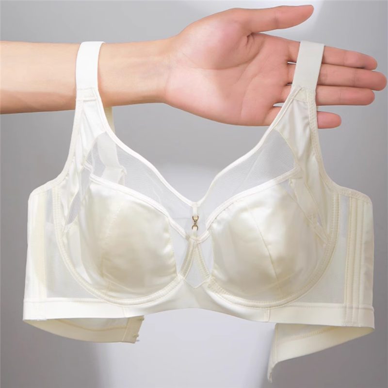 Plus Size 34-42BC Sexy Girl No Sponge Wire Bra Women's Steel Ring Push ...