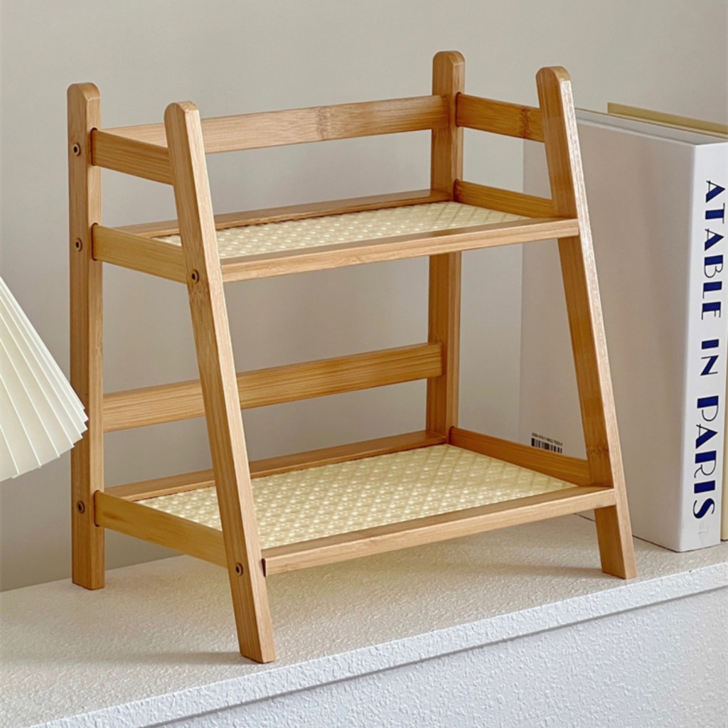 Ready Stock⚫SONDER⚫Bamboo Rack Multifunctional Desktop Shelf Storage ...