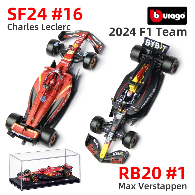 Bburago 2024 F1 Red bull RB20 RB19 Las Vegas GP Miami GP SF24 W15 ...