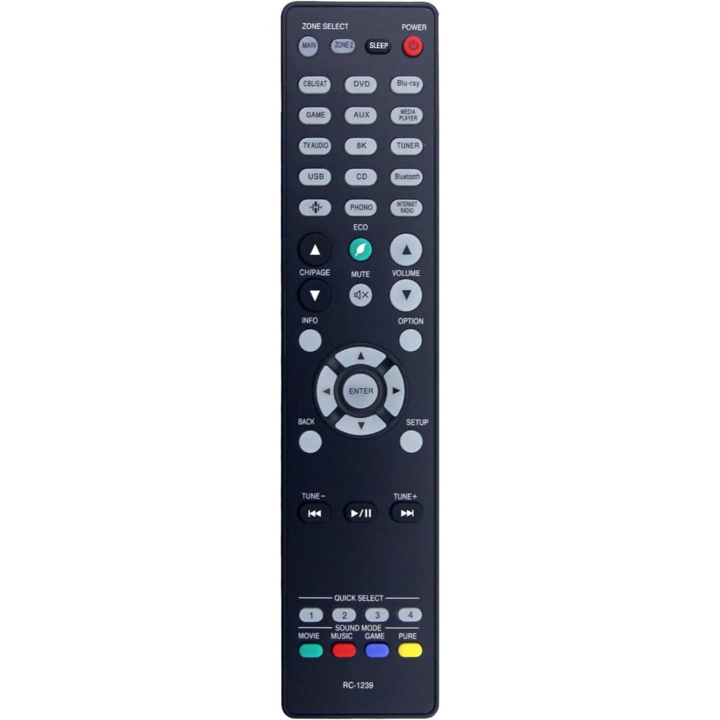 Telecomando di ricambio RC-1239 adatto per ricevitore AV di