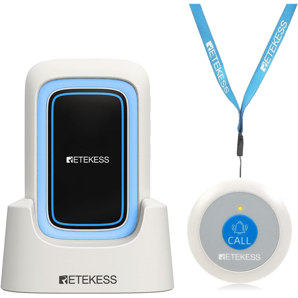 Retekess TH109 Caregiver Pager Nurse Call Button Low Battery Reminder ...