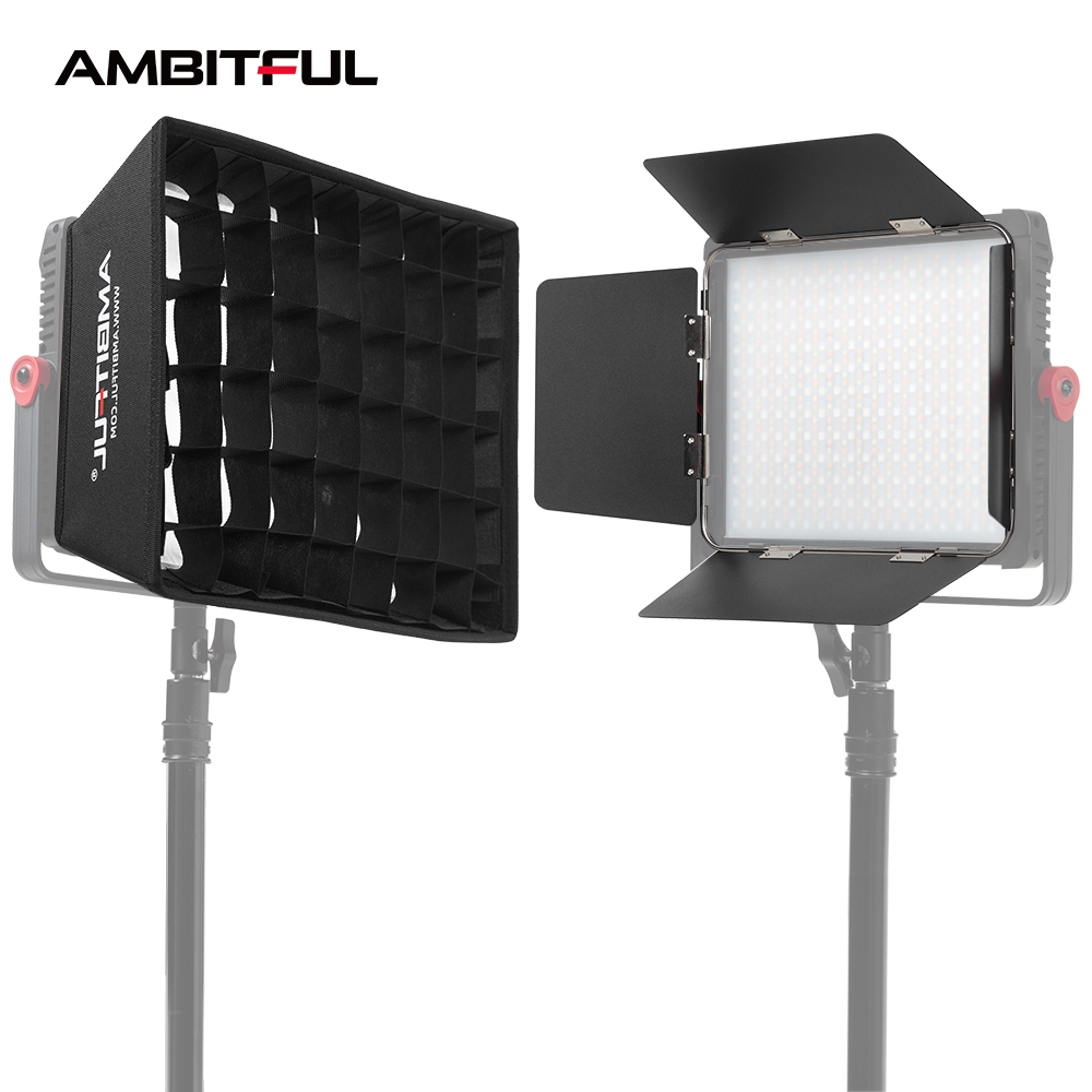 AMBITFUL LEDP60C Softbox À Lumière Plate LED Avec Grille - Éclairage Doux Et Dif