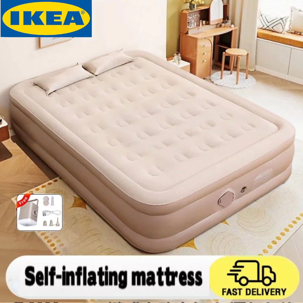 IKEA Inflation Single Queen King Size Bed Build In Inflation And Deflation Pump Camping Outdoor Ergo Air Bed Tilam Angin Camping