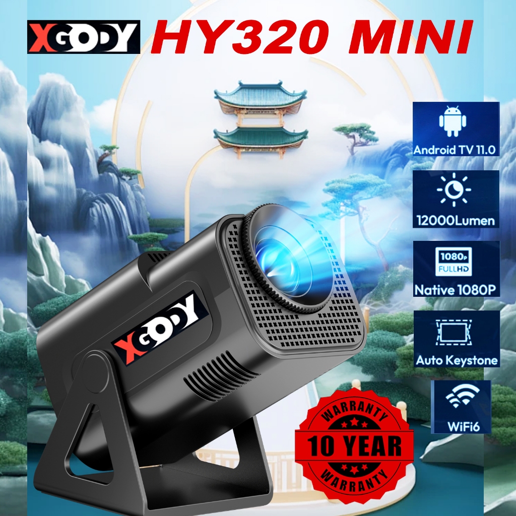 XGODY HY320 MINI 4K Projector Android 11 Projector 1080P 12000 ...