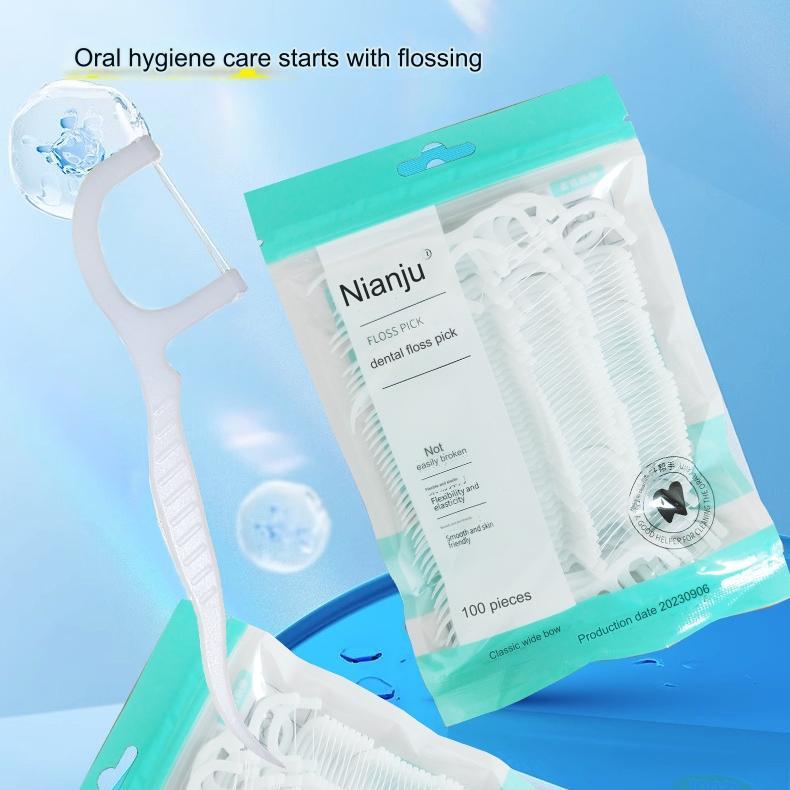 [COD] 100Pcs/Set Teeth Toothpicks Stick Dental Floss Flosser Picks ...