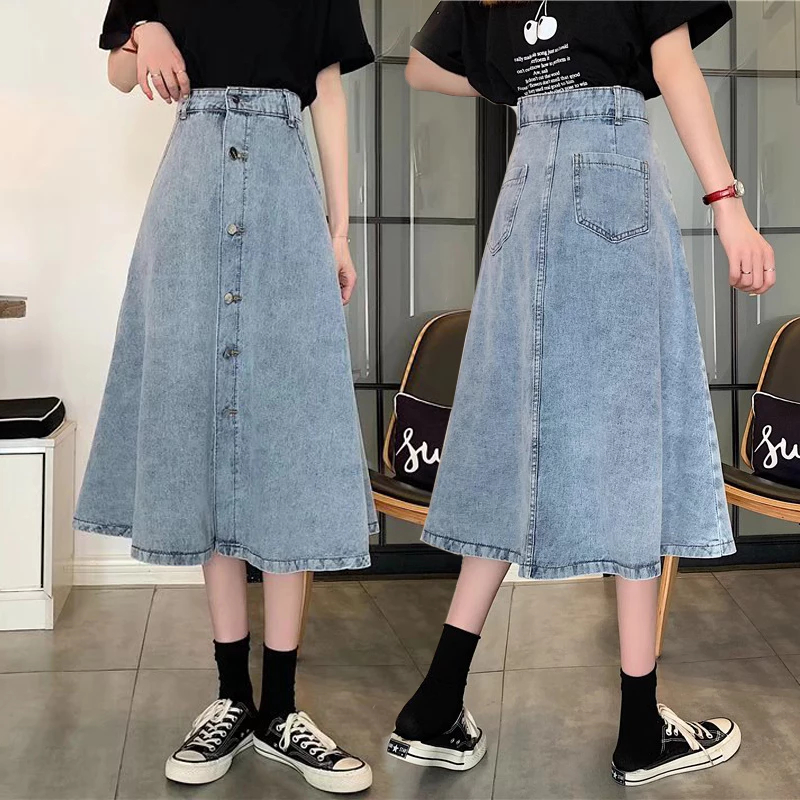 Long jean skirts 5xl best sale