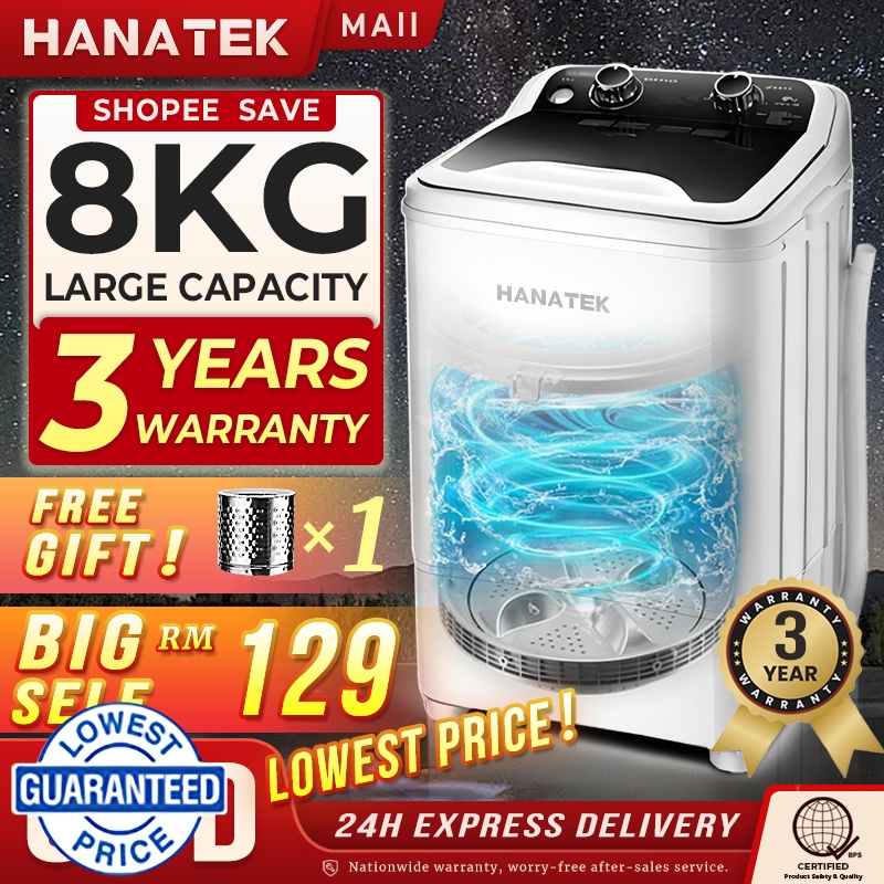 HANATEK Mesin Basuh Washing Machine Fully Automatic Sterilization